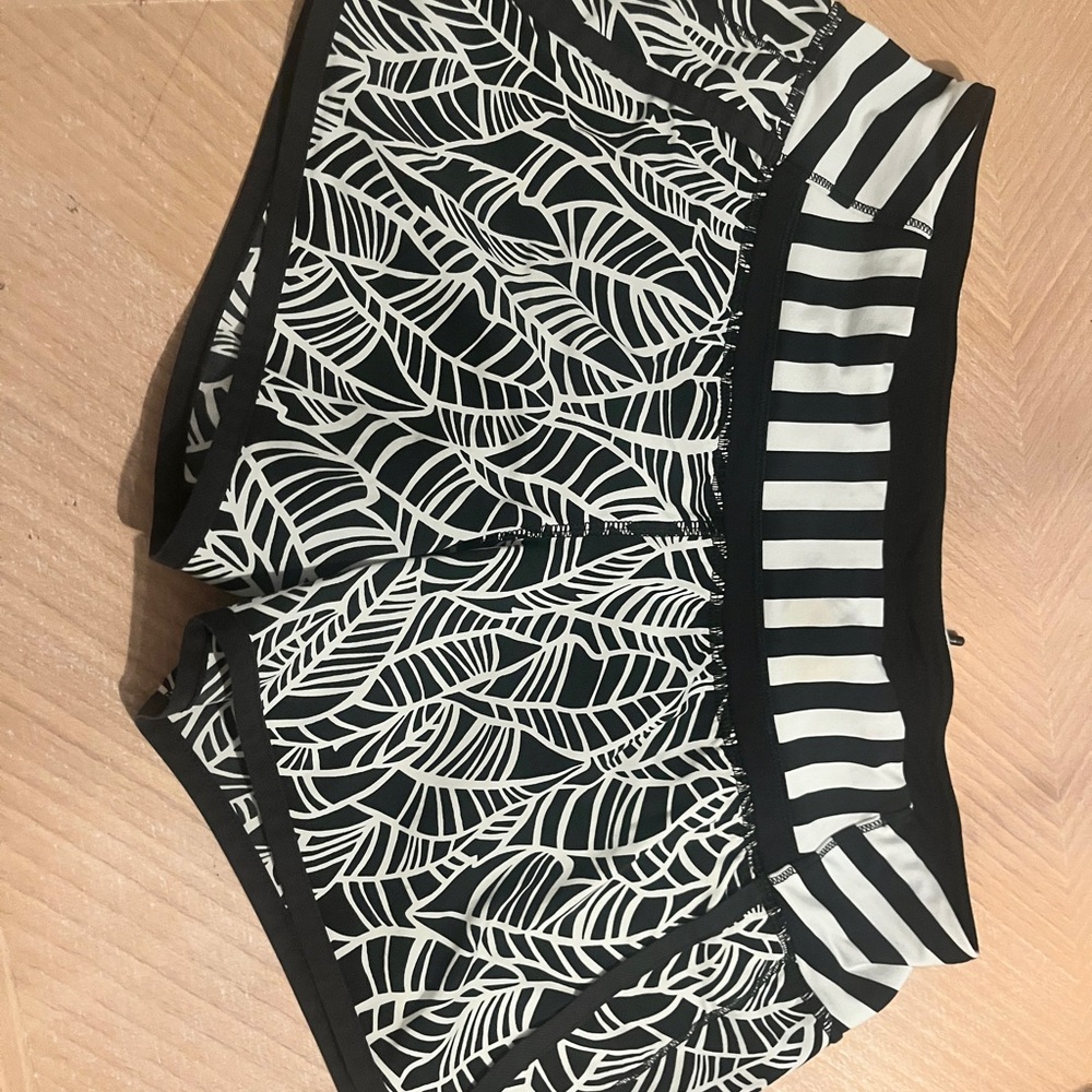 lululemon athletica Black and White Athletic Shorts